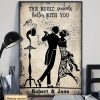 Romantic Dancing Couple Music Sounds Better With You Name Customized Personalized Canvas Poster