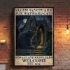 Salem Sanctuary For Wayward Cats Ferals And Familiars Welcome Est 1692 Cat Sitting Creepy House Halloween Canvas Poster