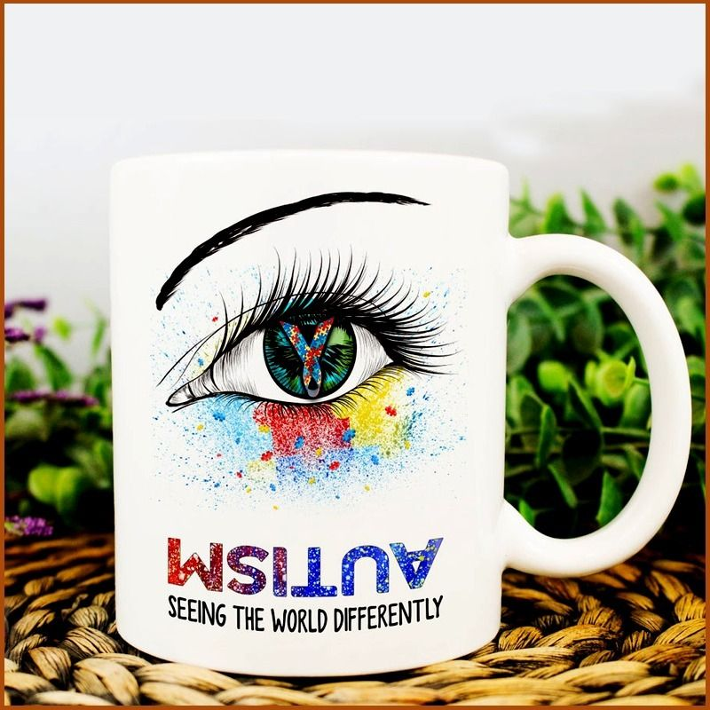 Seeing the World Differently, The Autism Eyes White Mug Seeing the World Differently, The Autism Eyes White Mug