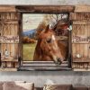 Simply Blessed Fake Window Horse Farming Canvas Poster