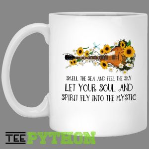 Smell The Sea And Feel The Sky Let Your Soul And Spirit Fly Into The Mystic Guitarist Peace Simple White Mug Smell The Sea And Feel The Sky Let Your Soul And Spirit Fly Into The Mystic Guitarist Peace Simple White Mug
