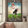 Some Boys Are Just Born With Baseball In Their Souls Young Boy Playing Baseball Canvas Poster