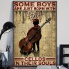 Some Boys Are Just Born With Cellos In Their Souls Boy Playing Cello Music Notes Canvas Poster