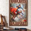 Some Boys Are Just Born With Ice Hockey In Their Souls Hockey Canvas Poster