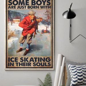 Some Boys Are Just Born With Ice Skating In Their Souls Ice Skating Boy Canvas Poster