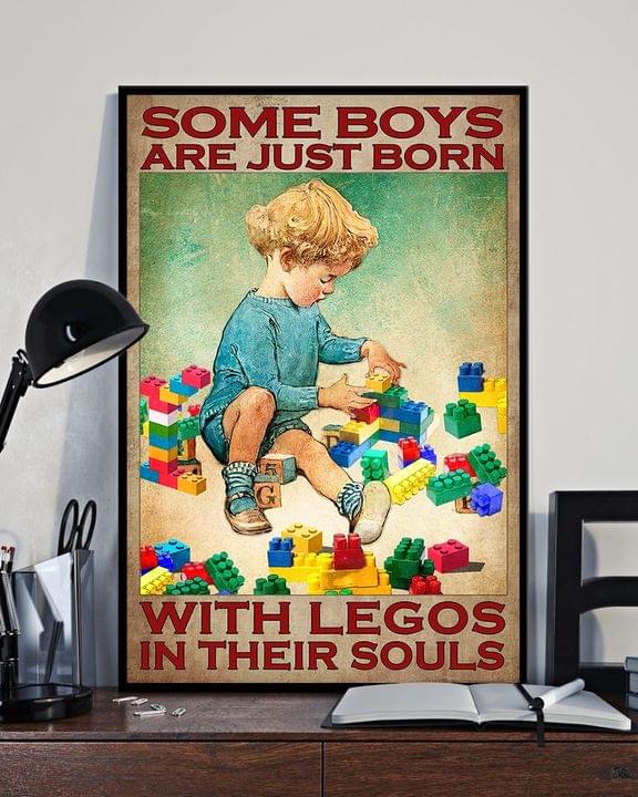 Some Boys Are Just Born With Legos In Their Souls Little Boys Playing Legos Canvas Poster Some Boys Are Just Born With Legos In Their Souls Little Boys Playing Legos Canvas Poster