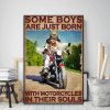 Some Boys Are Just Born With Motorcycles In Their Souls Biker Boy Canvas Poster