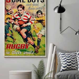 Some Boys Are Just Born With Rugby In Their Souls Boys Playing Rugby Canvas Poster