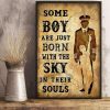 Some Boys Are Just Born With The Sky In Their Souls Pilot World Map Canvas Poster
