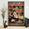 Some Boys Are Just Born With Vinyl Records In Their Souls Little Boy Canvas Poster