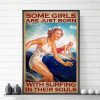 Some Girls Are Just Born With Surfing In Their Souls Bikini Girls Surfing Beach Canvas Poster