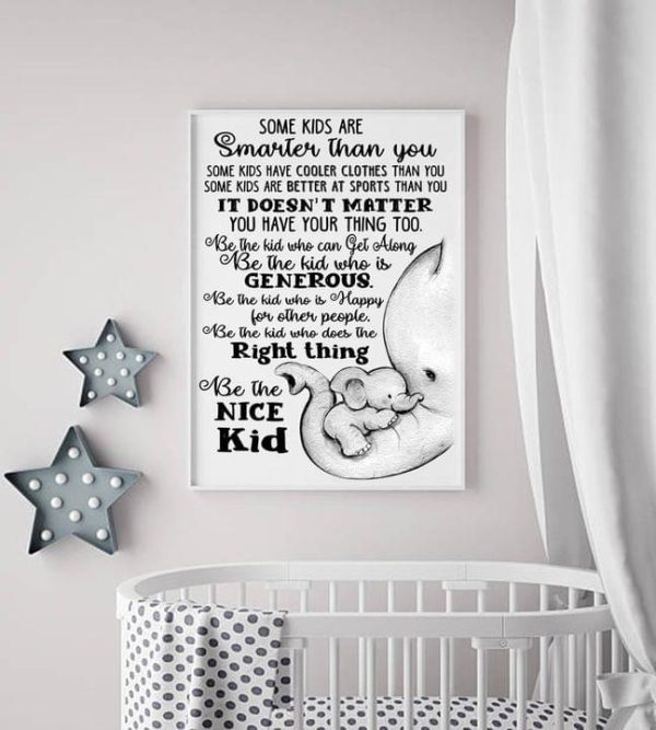 Some Kids Are Smarter Than You It’s Doesn’t Matter Elephant Mom Holding Baby Canvas Poster