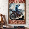 Some Men Are Just Born With Motorcycle In Their Souls Biker Canvas Poster