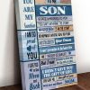 Son You Are My Sunshine Proud Of You Love To Moon And Back Mom Gift Family Canvas Poster