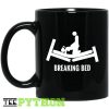 Strong Man Breaking Bed Funny Simple Black Mug