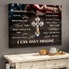 Surrounded By Your Glory What Will My Heart Feel I Can Only Imagine Claims Starfishes The Holy Cross Flag Of America Canvas Poster