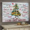 Surrounded By Your Story What Will My Heart Feel Will I Dance For You Jesus I Can Only Imagine Christmas Tree Red Whispered Canvas Poster