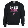 Sweat annonce grossesse On est deux dans ce t-shirt