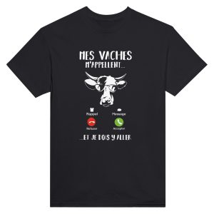 T-shirt Agriculteur Mes vaches m’appellent