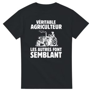 T-shirt Agriculteur Veritable agriculteur les autres font semblant