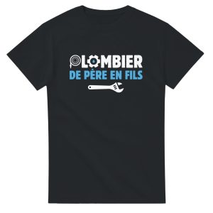 T-shirt BTP Plombier de pere en fils