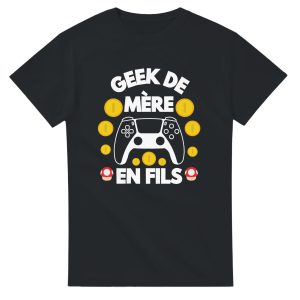 T-shirt Geek Geek de mere en fils