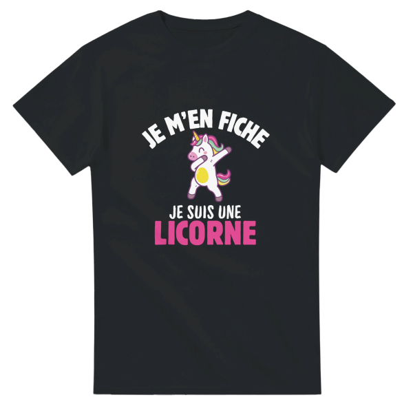 T-shirt Licorne Je m’en fiche je suis une licorne