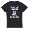 T-shirt Licorne Je suis une licorne qui dechire