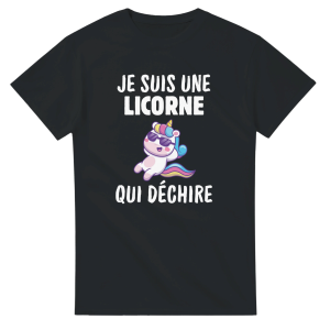 T-shirt Licorne Je suis une licorne qui dechire