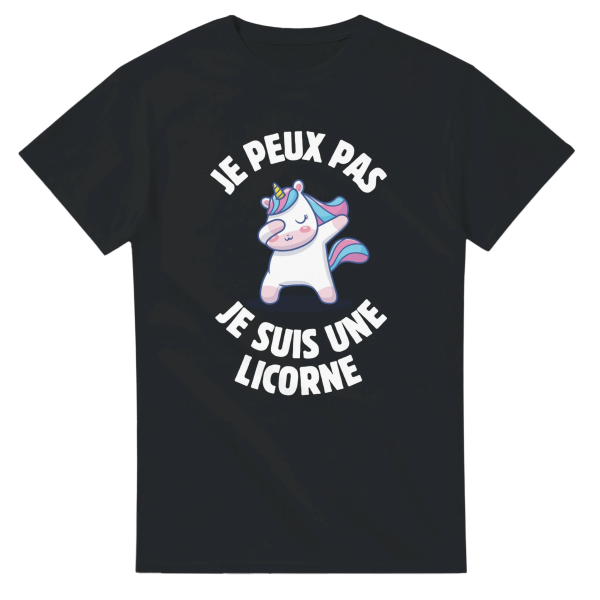 T-shirt Licorne Je veux pas je suis une licorne
