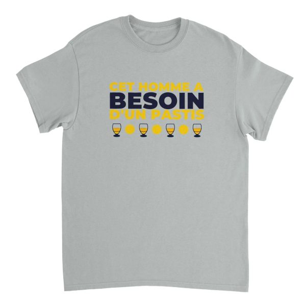 T-shirt Pastis Cet homme a besoin d’un pastis