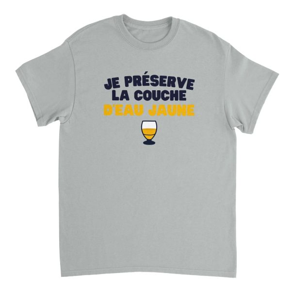 T-shirt Pastis Je preserve la couche d’eau jaune