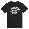 T-shirt annonce grossesse C’est prevu pour Avril