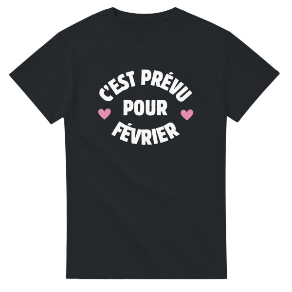T-shirt annonce grossesse C’est prevu pour Fevrier