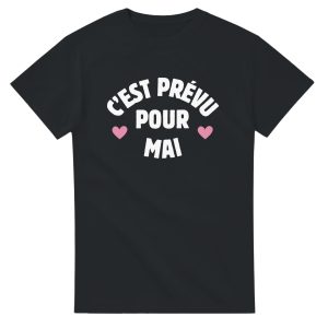 T-shirt annonce grossesse C’est prevu pour Mai