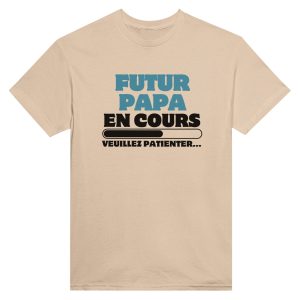 T-shirt annonce grossesse Future papa en cours, veuillez patienter