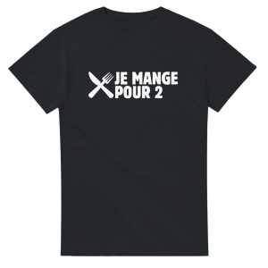 T-shirt annonce grossesse Je mange pour