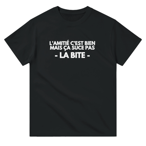 T-shirt beauf L’amitie c’est bien mais ca suce pas la bite