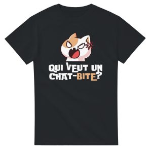 T-shirt beauf Qui veut un chat-bite