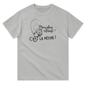 T-shirt pecheur mon plan retraite c&rsquo;est la peche