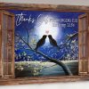 Thanks God For Bringing You Into My Life Fake Window Birds Moon Canvas Poster