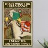 That’s What I Do Read Books And Drink Tea Dr Seuss The Cat In The Hat Canvas Poster