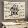 The Farmer’s Prayer The Blessing Of Our Farm Farming Vintage Canvas Poster