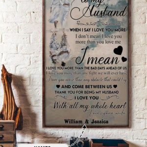 The Heaven Old Couple Husband And Wife Love Name Customized Personalized Canvas Poster