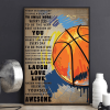 The Laugh Love Live Message from Awesome Basketball Canvas Poster