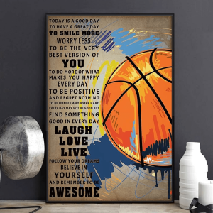 The Laugh Love Live Message from Awesome Basketball Canvas Poster