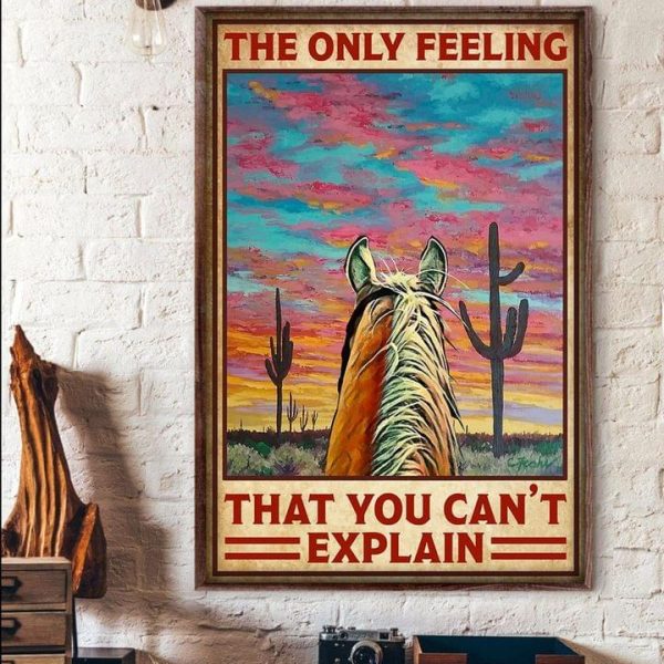 The Only Feeling That You Can’t Explain Horse And Desert Canvas Poster