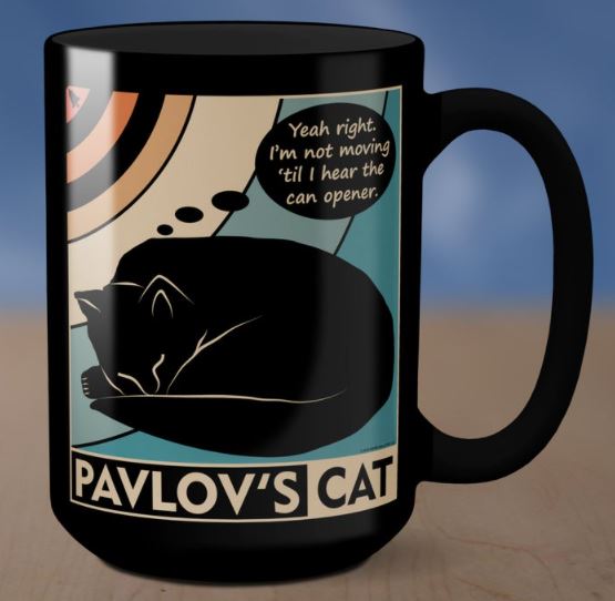 The Vintage Lazy Black Pavlov's Cat Simple Black Mug The Vintage Lazy Black Pavlov's Cat Simple Black Mug