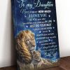 To My Daughter Never Forget How Much I Love You As You Grow Older Lion Father Child Family Canvas Poster