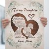 To My Daughter Never Forget That It Doesn&rsquo;t Matter What Happens Being Your Mom Is My Happily Ever After Love Mom Mother Family Canvas Poster